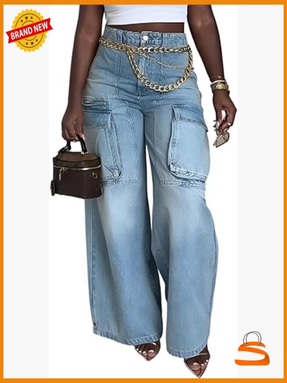 High Waist Wide Leg Jeans Women Baggy Distressed Boyfriend Denim Pants